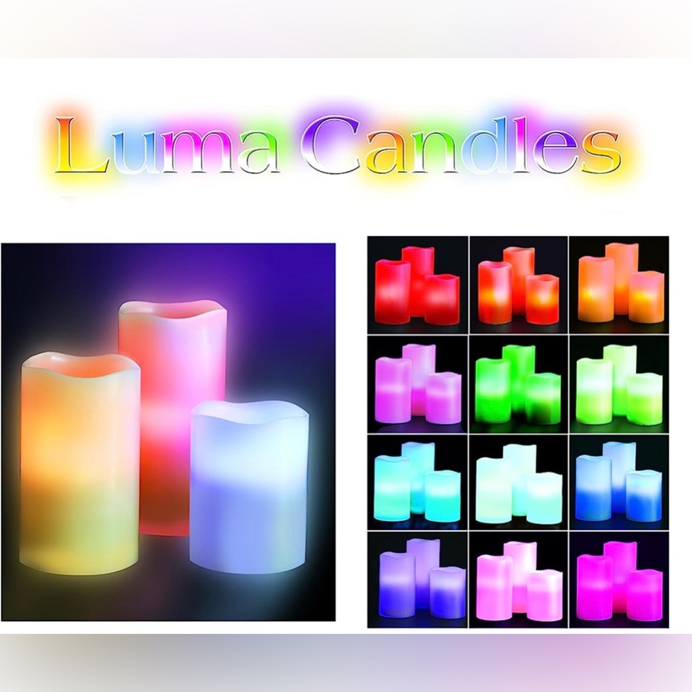 😻NIB Flameless Color Changing Luma Candles